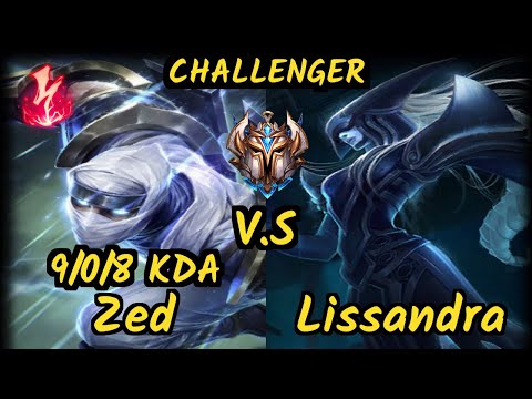 KBM Dynquedo (ZED) vs LISSANDRA - 9/0/8 KDA MID CHALLENGER GAMEPLAY - BR