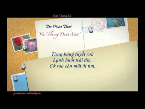 Yêu thương đánh mất - Noo Phước Thịnh