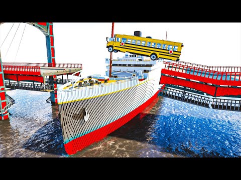 Cars Jump Over The Titanic | Teardown