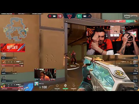 Tarik & NadeShot Reacts To 100T Losing Close Map 1 Vs Sentinels | VCT