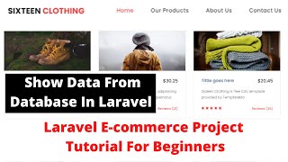 #5  Show Product Data From Database in Laravel | Laravel 9 E-commerce Project Tutorial For Beginners