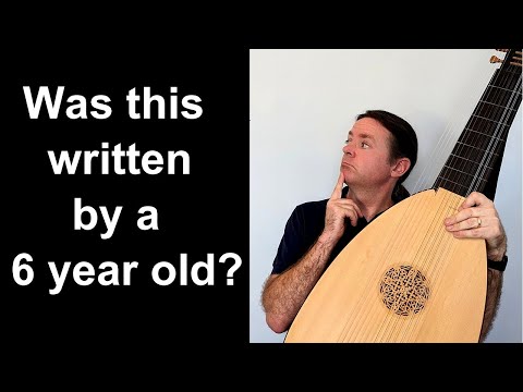 Mozart's earliest compositions - were they written by a 6 year old? Played on the German theorbo