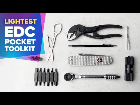 Lightest EDC Pocket Toolkit: 7 Tools, 14 Bits, 5 ¼ Ounces (148g)