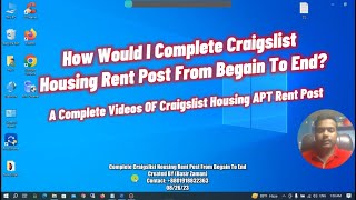 CL Housing Full Videos Update | Craigslist Ad Posting Tutorial