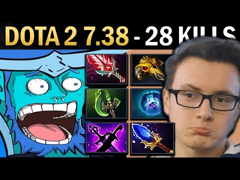 Storm Spirit Gameplay Miracle with 28 Kills and Bloodthorn - TI14