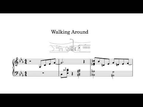 Walking Around - Jazz Miniature for Piano Solo