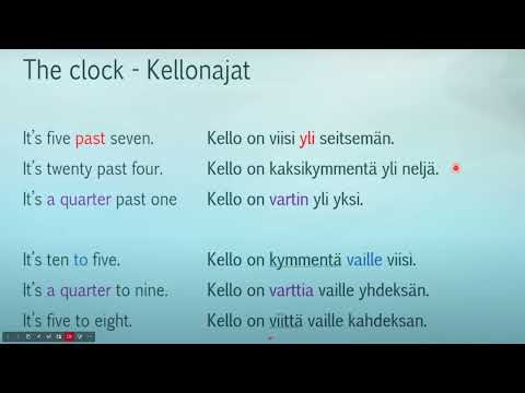 Learn Finnish! Lesson 12: The clock - Kellonajat in burmese#Finn #finnish #finnishlanguage #foryou