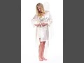 Women's 100% Pure Mulberry Silk Robe - White I Fishers Finery