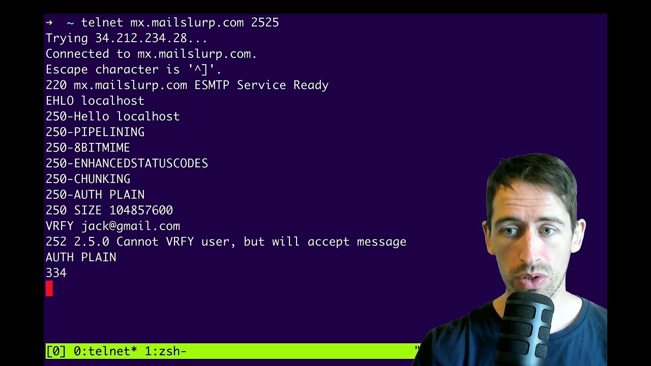 Connect to a mail server with Telnet SMTP thumbnail