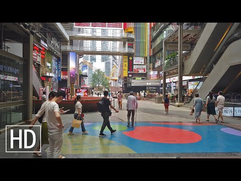 [HD] Caminhada no centro de Chongqing, China | Sixian Alley no distrito de Yuzhong |
