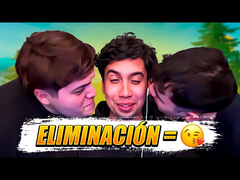 ELIMINACION = BESO EN FORTNITE CON LOS BROS!💋