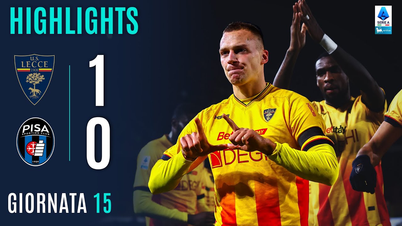LECCE-PISA 1-0 | HIGHLIGHTS | 15ª GIORNATA | SERIE A ENILIVE 2025/26