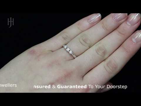 9ct W/G 0.50ct Diamond Trilogy Ring - Hatton Jewellers London HJ355