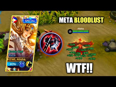 NEW ALICE BLOODLUST ITEM HACK?!! GOD MODE IN SOLO RANKED GAME! (PLS TRY!?) -MLBB