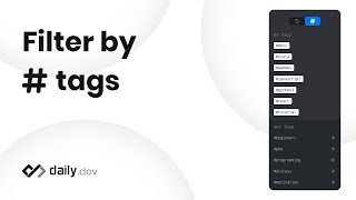 Filter by tags | Getting started with daily.dev