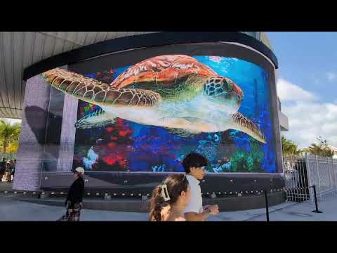 Nassau Bahamas 🇧🇸 3D Adventure sign there Cruise port welcome Area with Atlantis Resort.