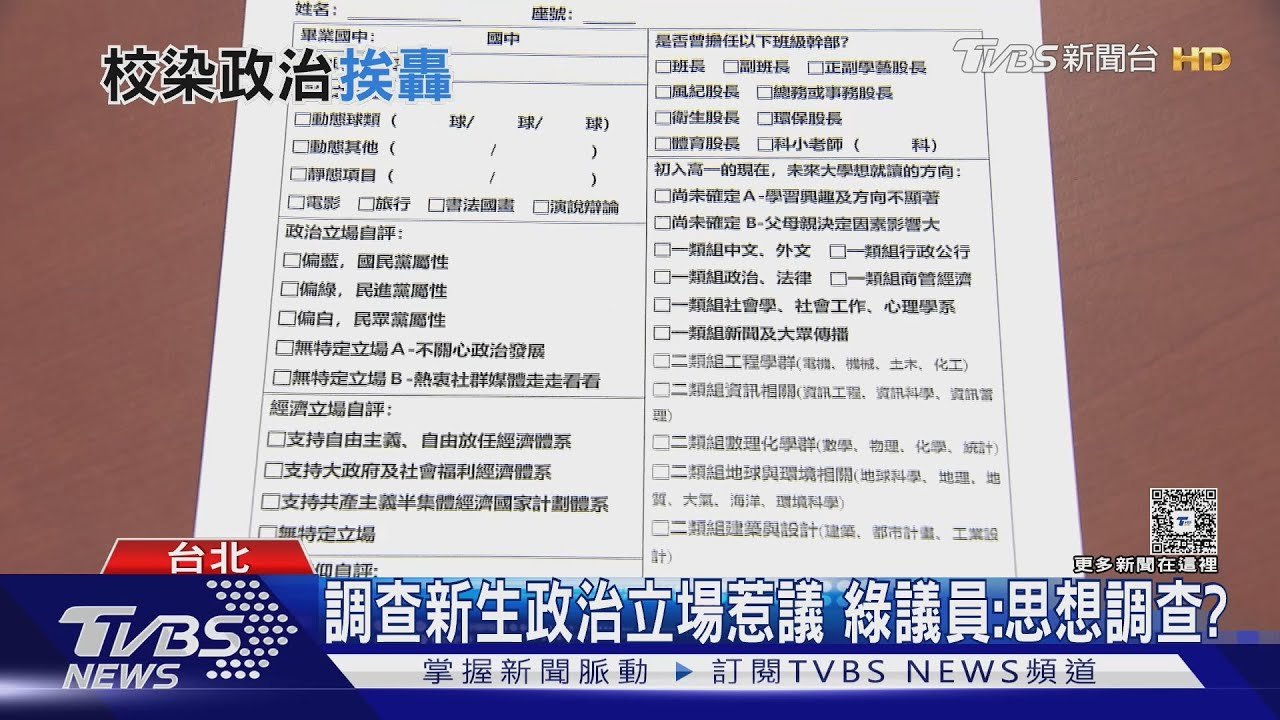 入學問政治宗教立場? 大理高中銷毀問卷