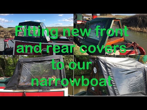 Fitting a new pram hood and cratch covers to our narrowboat
