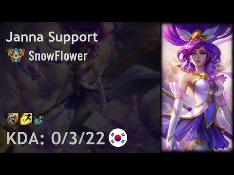 Janna Support vs Karma - SnowFlower - KR Challenger Patch 6.21