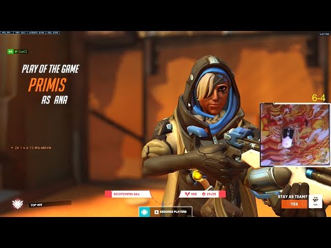 GALE CARRY ANA - POTG! OVERWATCH 2 TOP 500 SEASON 2