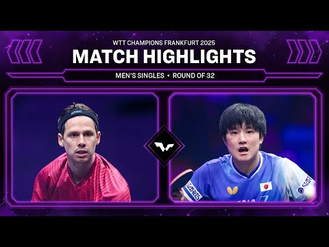 Jonathan Groth vs Tomokazu Harimoto | MS R32 | #WTTFrankfurt 2025