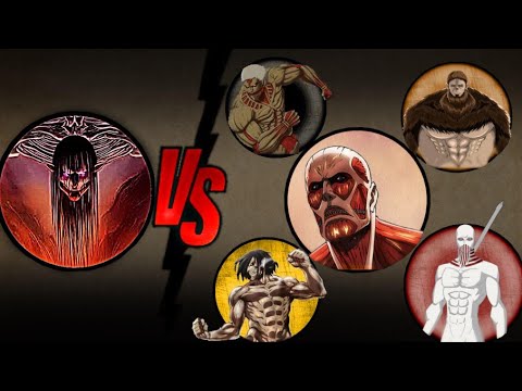 Eren Founding Titan Vs Colossal Titan, Eren Yeager, Armored Titan, Warhammer Titan, Beast Titan