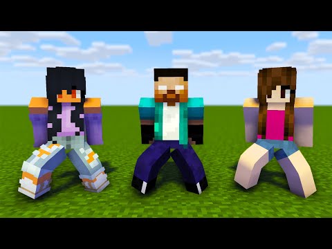 MONSTER SCHOOL : DUN DUN DANCE WITH APHMAU, JULIA, HEROBRINE - MINECRAFT ANIMATION