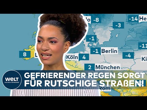 Video Thumbnail: WINTERCHAOS: Gefrierender Regen und Schnee erhöhen die Glättegefahr in weiten Teilen Deutschlands