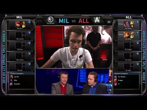 Millenium vs Alliance | Season 4 EU LCS Spring split 2014 W2D1 G1 | MIL vs ALL
