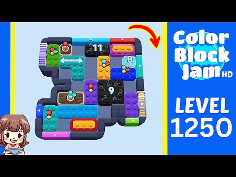 Color Block Jam Level 1250 Solution Walkthrough