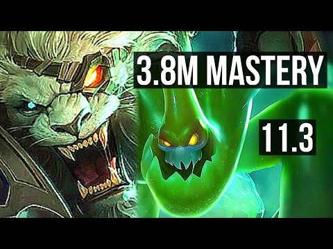 RENGAR vs ZAC (TOP) | 3.8M mastery, 2500+ games, 8 solo kills | BR Diamond | v11.3
