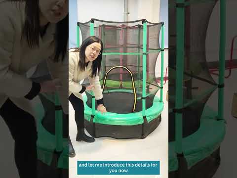 55-Inch Green Kids Trampoline! Safety Net for Boundless Fun