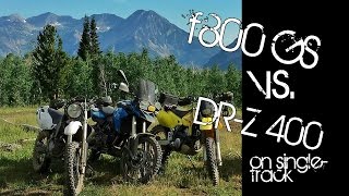BMW f800GS Dominates DRZ 400 on a Singletrack! o#o