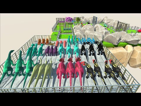 Colors Run To Get a Pink Pig #21- Animal Revolt Battle Simulator