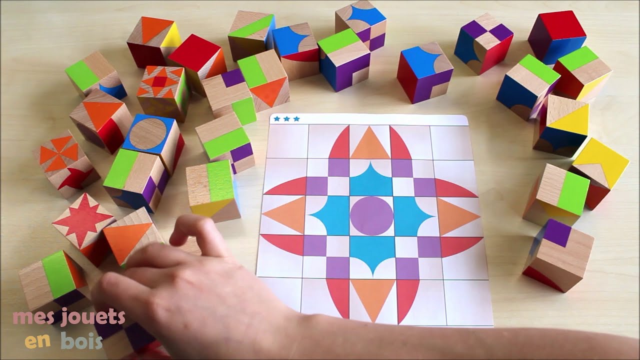Puzzle cubes en bois - Mosaïque