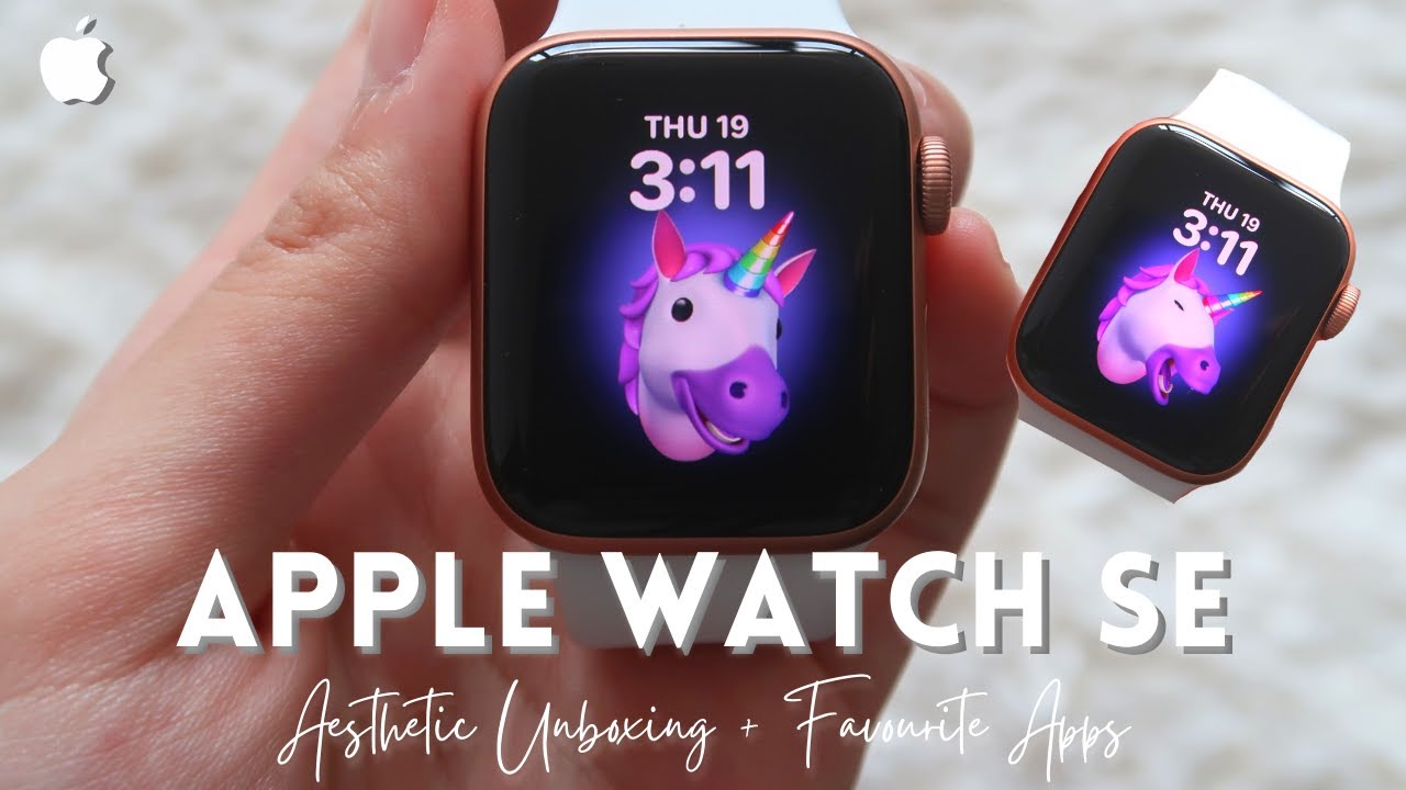 aesthetic apple watch SE unboxing + APPS!!
