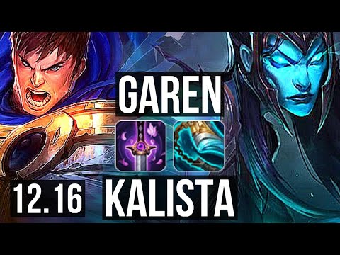 GAREN vs KALISTA (TOP) | 2.5M mastery, 5/1/7, 500+ games | KR Diamond | 12.16