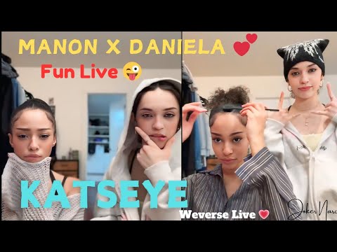 ✨KATSEYE MANON And DANIELA WEVERSE LIVE 😻🌸💗~(12.14.24) #katseye #manon #weverse#daniela #hybe