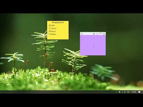 Checklist sticky notes (Markdown editor)