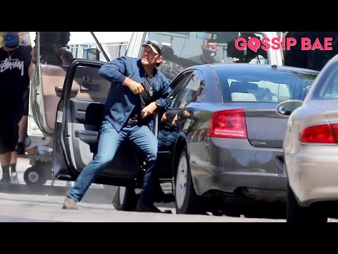 Chris Pratt films an action scene for 'The Terminal List'