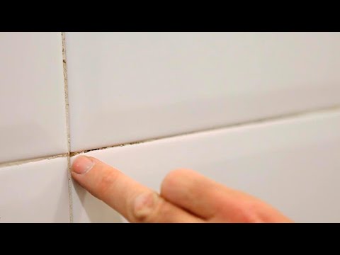 How to remove blackened tile grout to install new grout - DIY