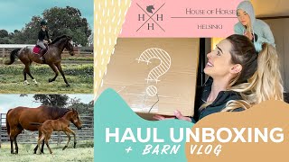 HAUL UNBOXING + RIDING AN 18 HAND WARMBLOOD // barn vlog #25