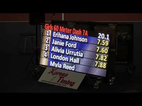 Girls 60m Dash Prelim Heat 2 7A AHSAA Indoor State Championships 2025 Alabama High School Track