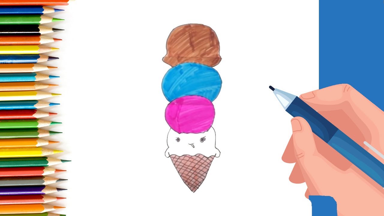 How to draw IceCream tower folding surprise