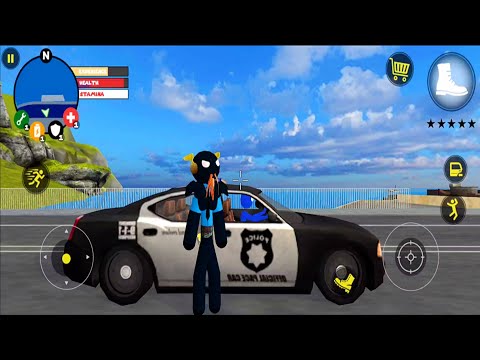 US Police Stickman Rope Hero Vegas Gangstar Crime Simulator