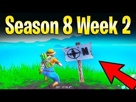 Fortnite North South East West Season 8 Week 2 Challenge