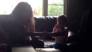 Down at the twist and shout ~ (Mary Chapin-Carpenter) with my son when he was 4, on the harmonica