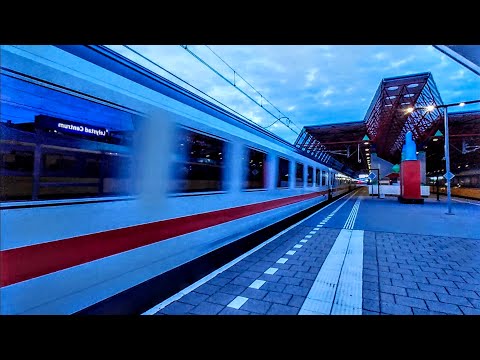 The IC Berlin at FULL pelt through early morning Lelystad! (Serie 1700) - Fly-by -