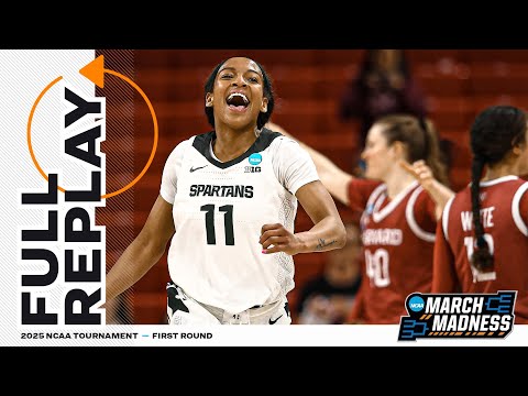 Michigan State vs. Harvard: 2025 NCAA women's first round | FULL REPLAY
