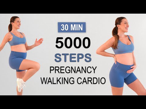 5000 STEPS IN 30 MIN - Pregnancy Walking Cardio Workout | No Repeat, No Jumping, Sweaty, Fun
